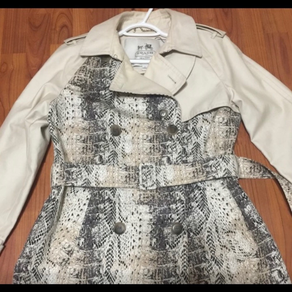 Coach Snakeskin Trench Coat